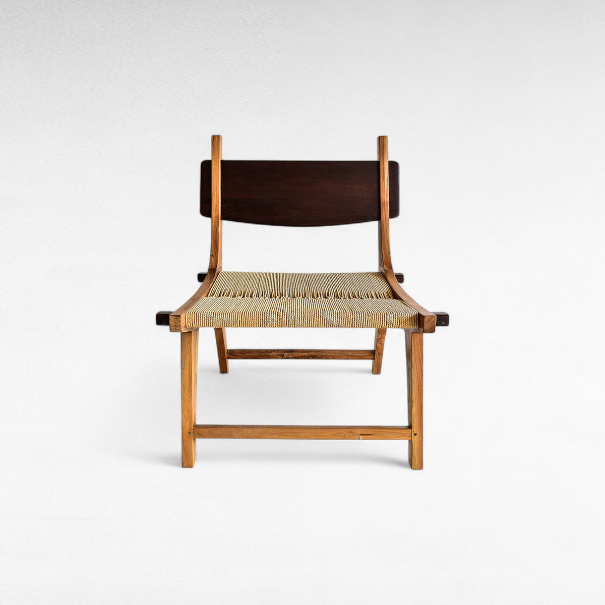 TEAK WOOD AND SYNTHETIC RAFFIA W65 |D80 |H90 CM