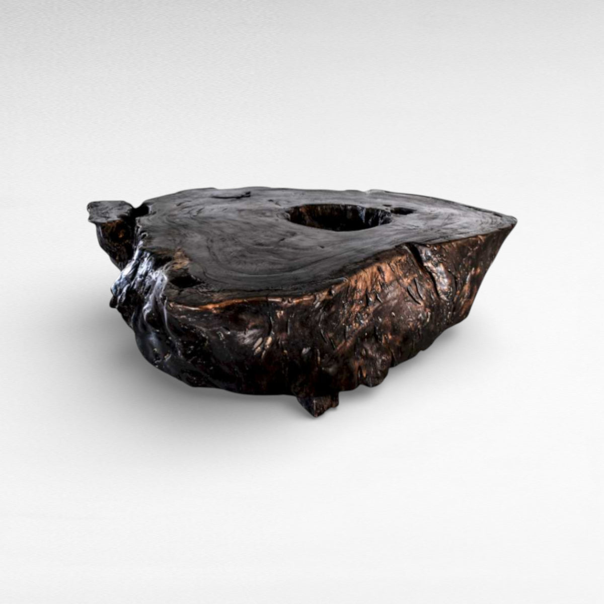 COFFEE TABLE TAMARIN WOOD & GLASS NATURAL W160 |D115 |H45 CM