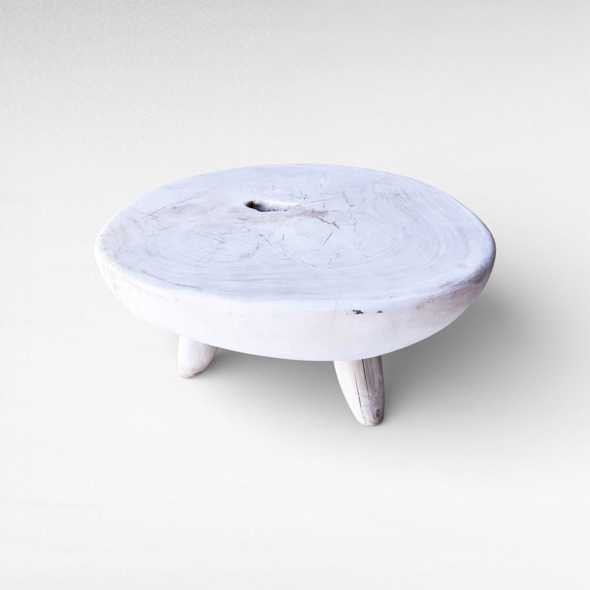 COFFEE TABLE SUAR WOOD BLEACHED W90 |D90 |H45 CM