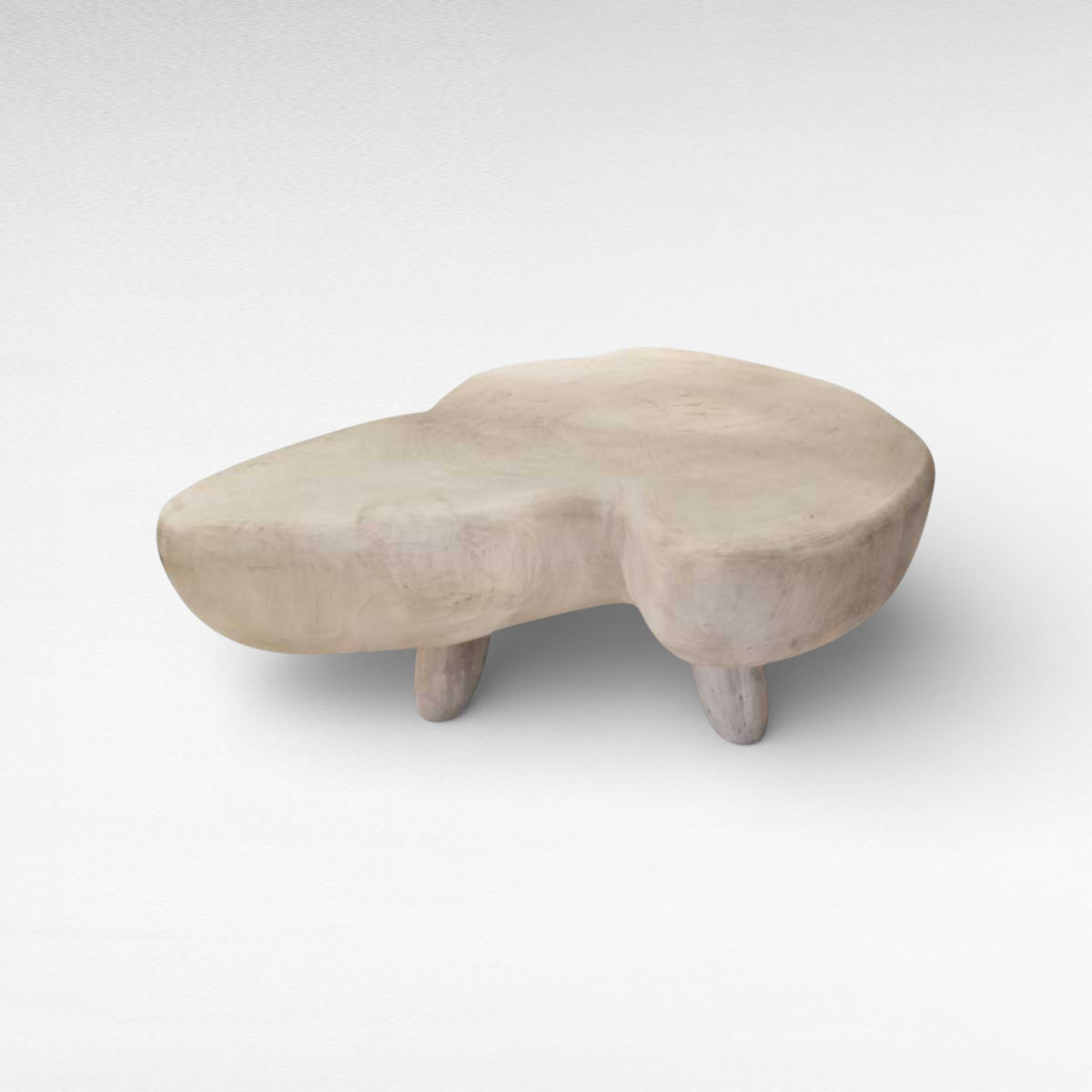 COFFEE TABLE MAHOGANY WOOD BLEACHED W130 |D110 |H45 CM