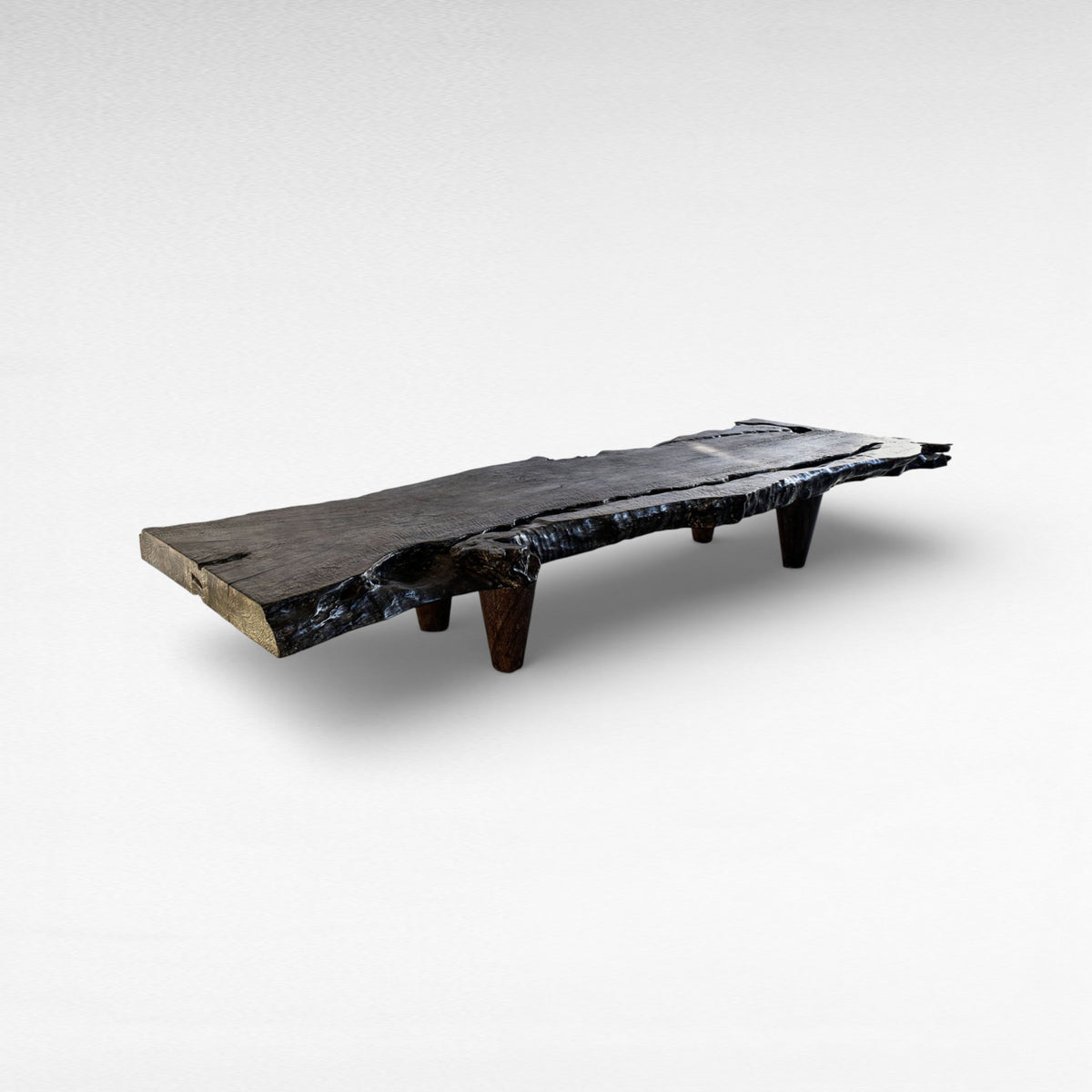COFFEE TABLE LYCHEE WOOD BLACK W310 |D100 |H45cm