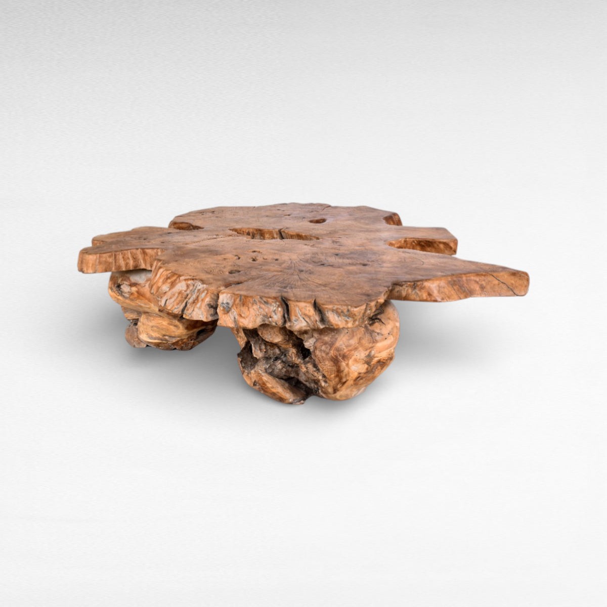COFFEE TABLE TEAK WOOD NATURAL W140  |D145  |H40 cm