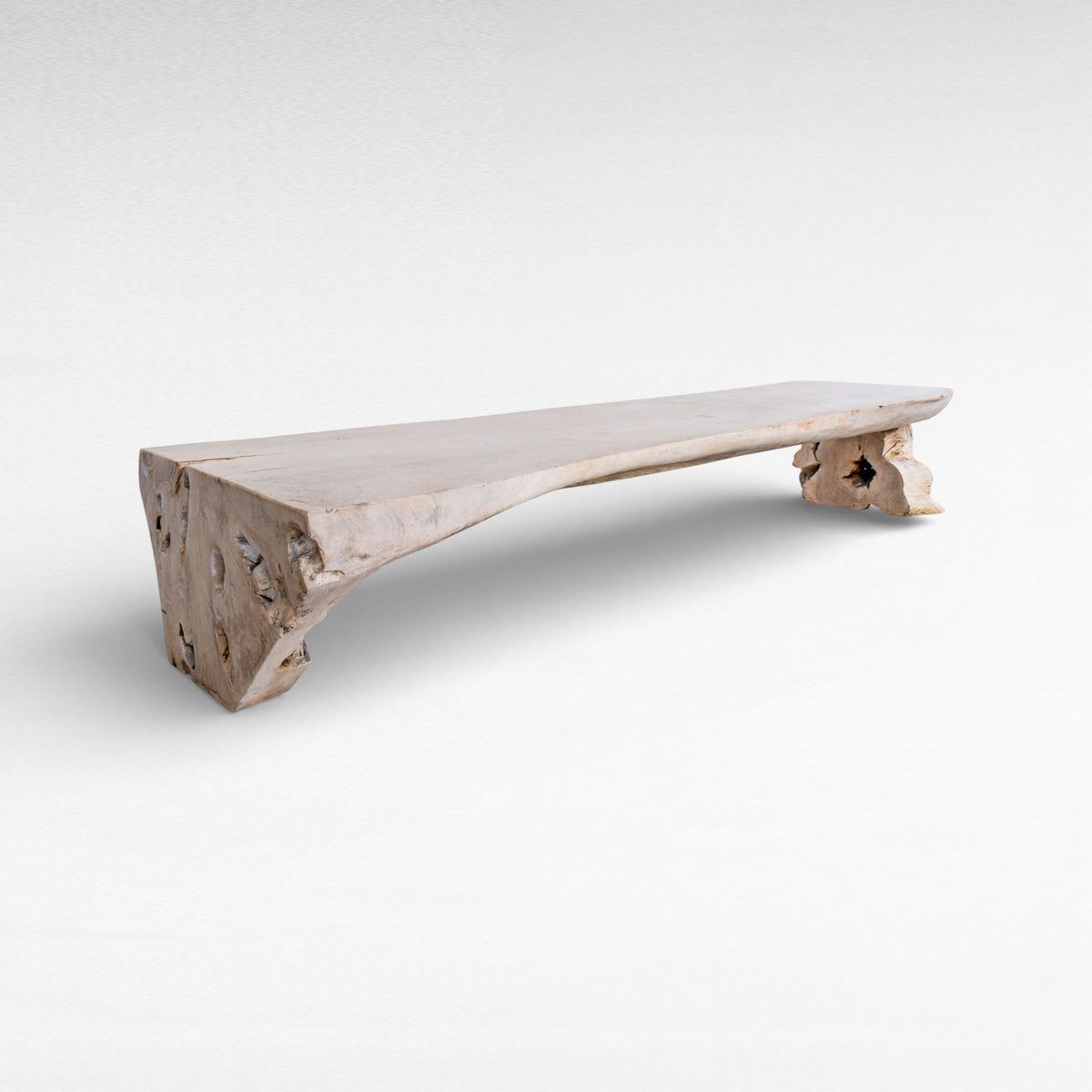 COFFEE TABLE SUAR WOOD BLEACHED W270  |D85  |H45 cm