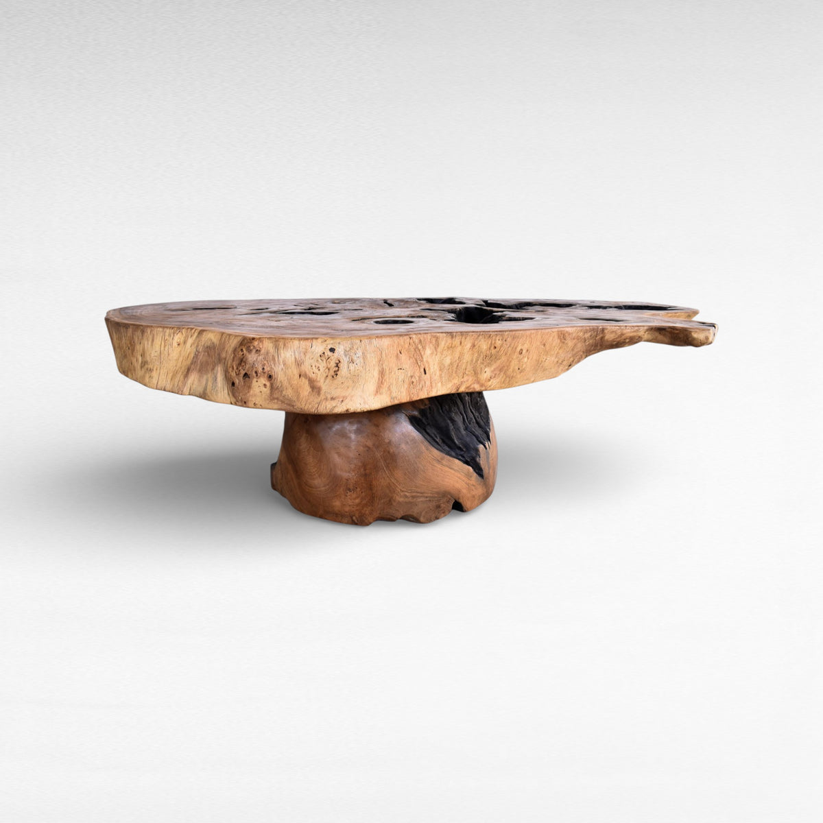 COFFEE TABLE SUAR WOOD NATURAL W165  |D130  |H90 cm