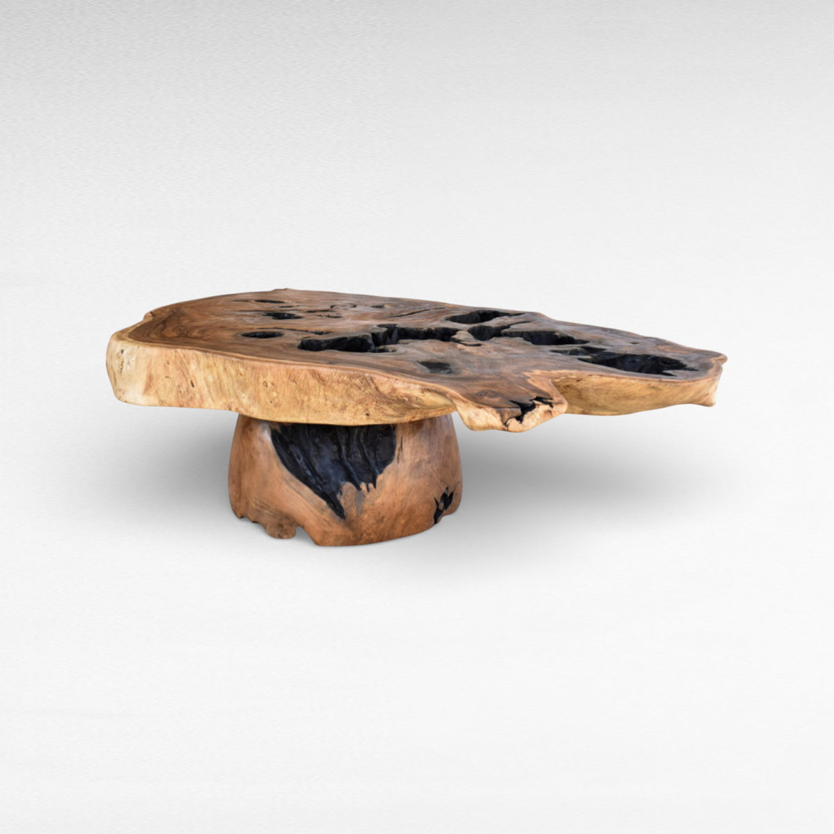 COFFEE TABLE SUAR WOOD NATURAL W165  |D130  |H90 cm