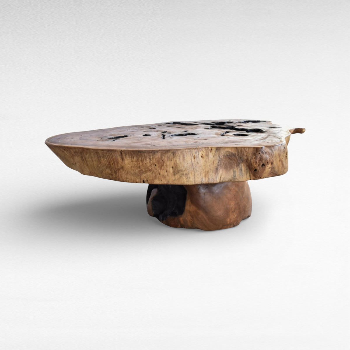 COFFEE TABLE SUAR WOOD NATURAL W165  |D130  |H90 cm
