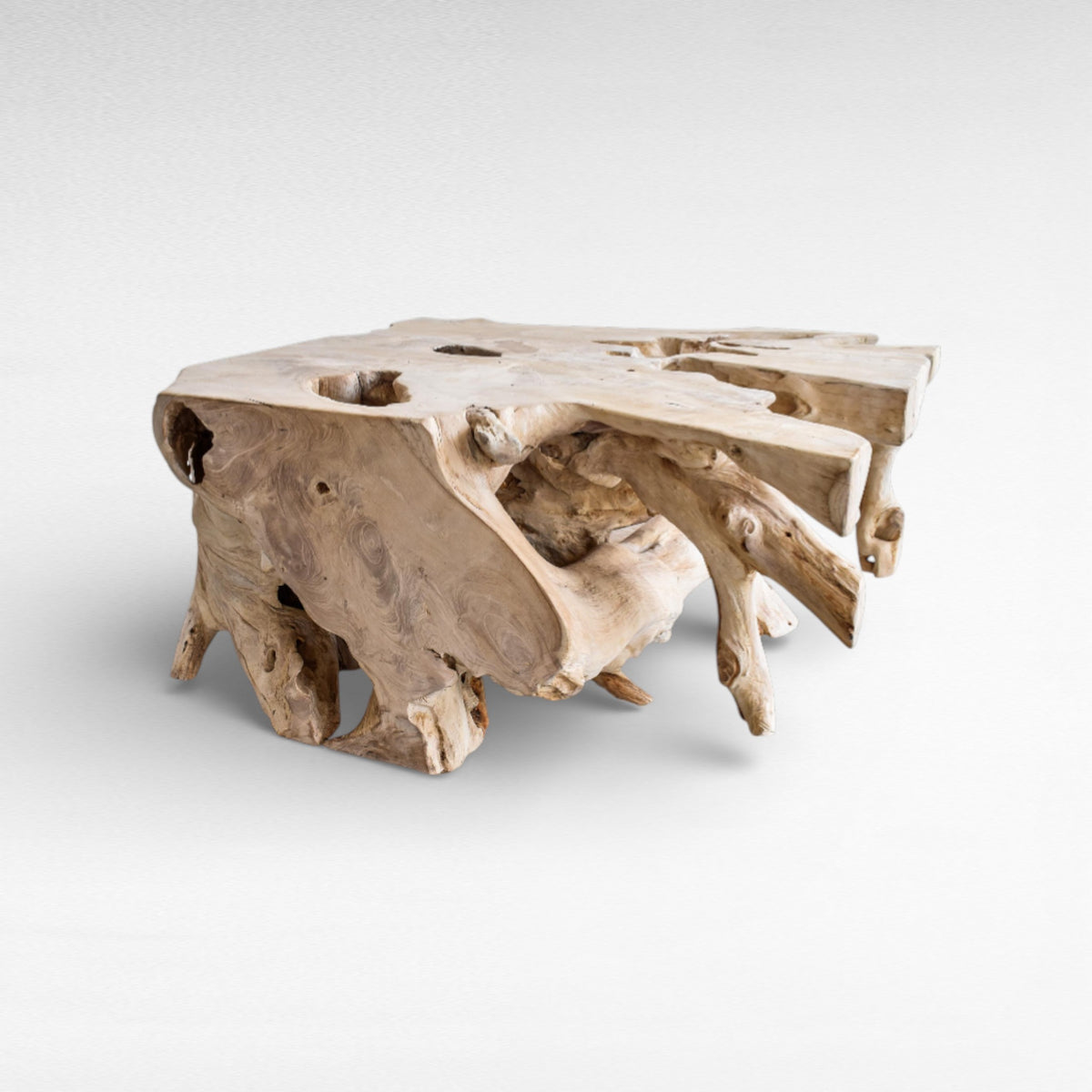 Coffee Table Teak Wood Bleached W100  |D100  |H50 cm