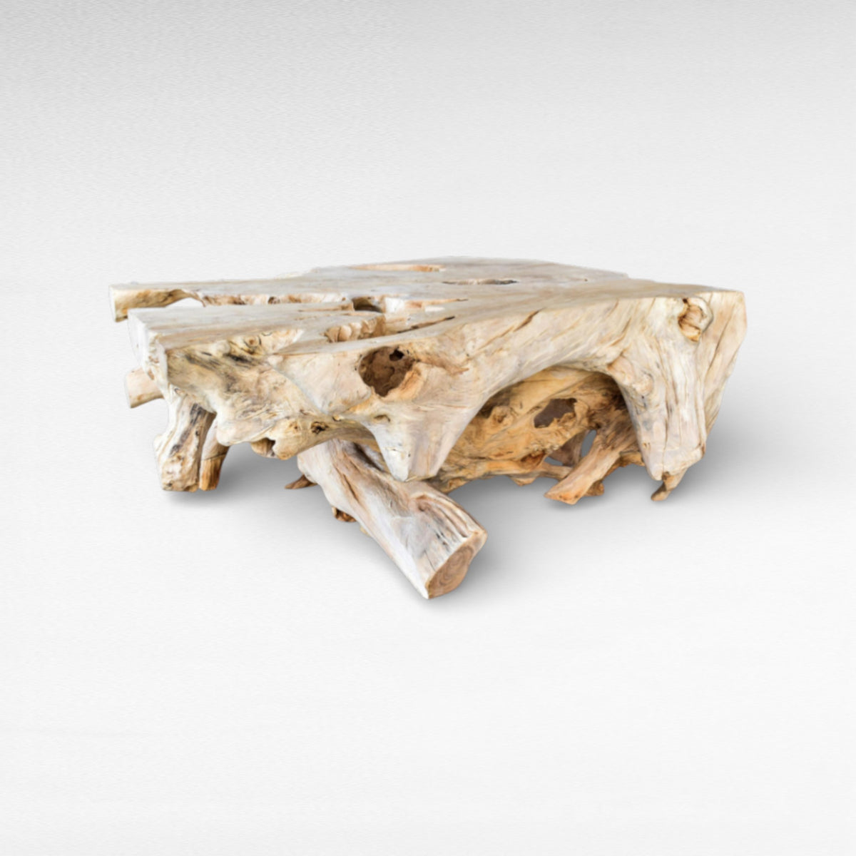 Coffee Table Teak Wood Bleached W100  |D100  |H50 cm