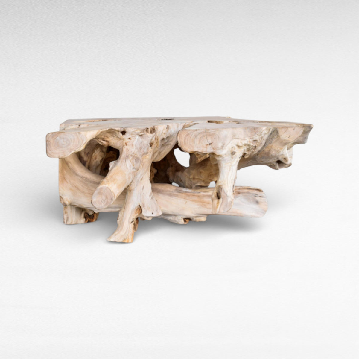 Coffee Table Teak Wood Bleached W100  |D100  |H50 cm