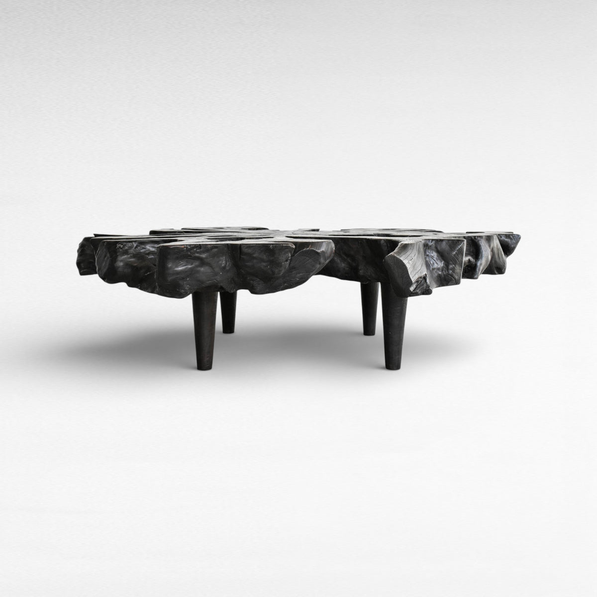 COFFEE TABLE LYCHEE WOOD BLACK W170 |D175 |H45cm