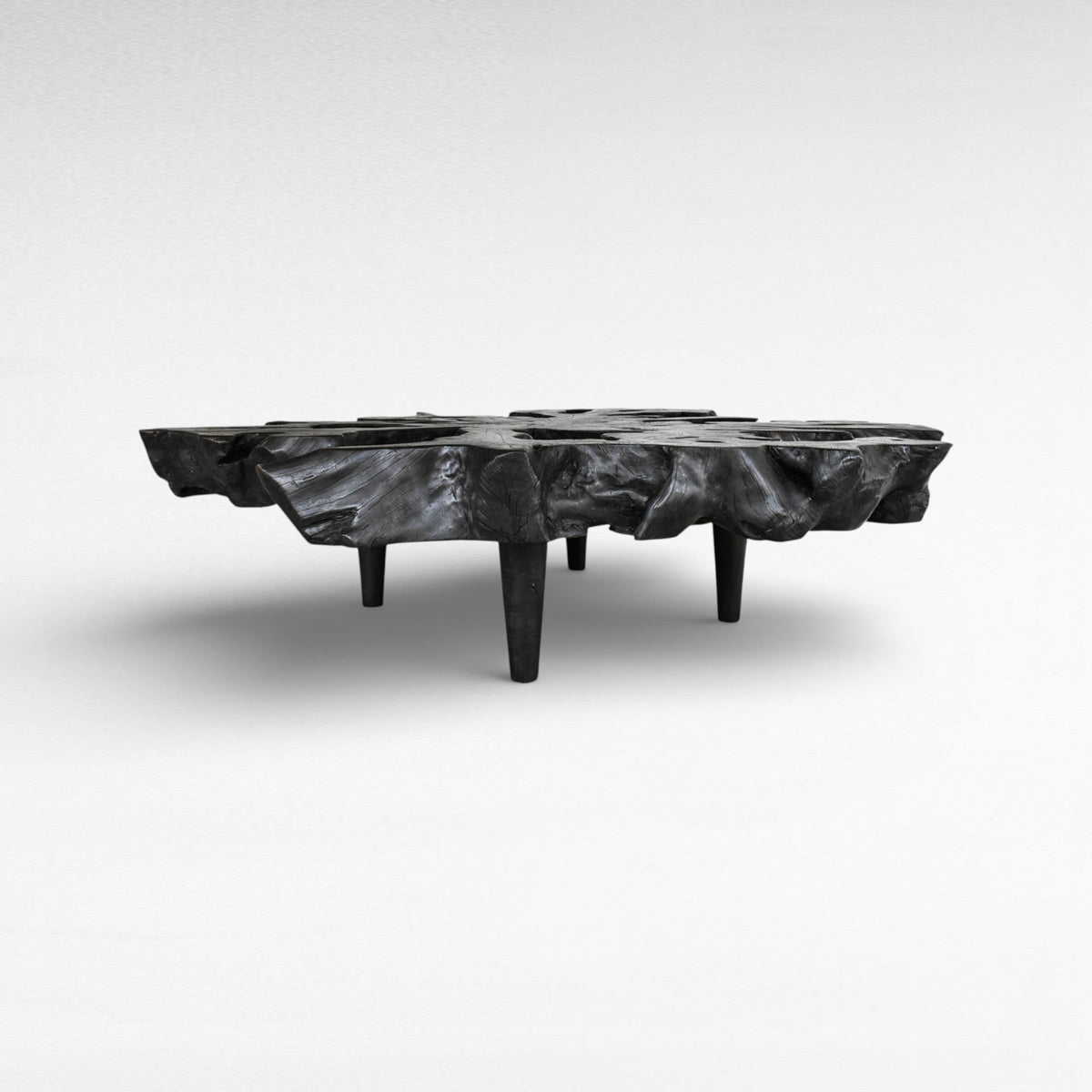 COFFEE TABLE LYCHEE WOOD BLACK W170 |D175 |H45cm