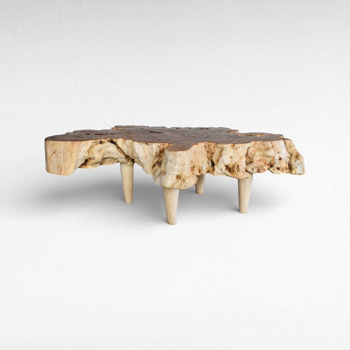 COFFEE TABLE LYCHEE WOOD NATURAL COLOR W144 |D144 |H45 cm