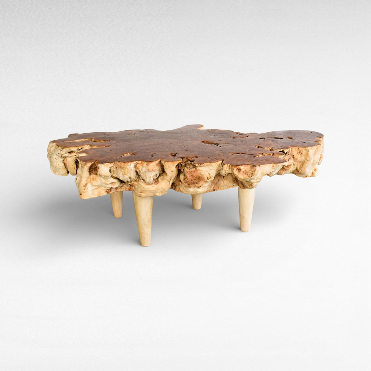 COFFEE TABLE LYCHEE WOOD NATURAL COLOR W144 |D144 |H45 cm