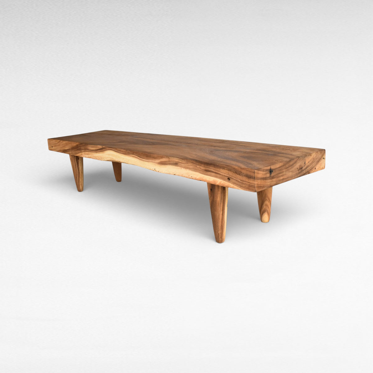 LONG COFFEE TABLE SUAR WOOD NATURAL W215  |D50  |H40 cm