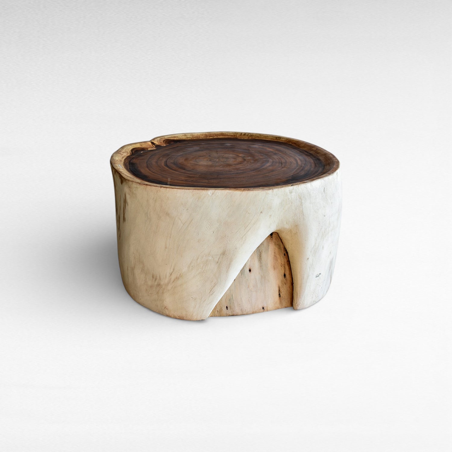BLEACHED SUAR WOOD COFFEE TABLE W105 |D90 |H45 cm