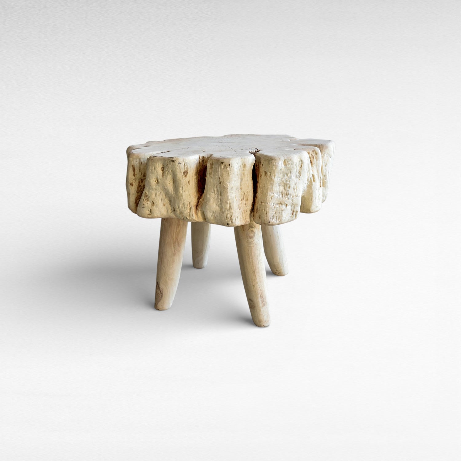 BLEACHED EUPHORIA LONGANA WOOD COFFEE TABLE W62 |D56 |H50 cm