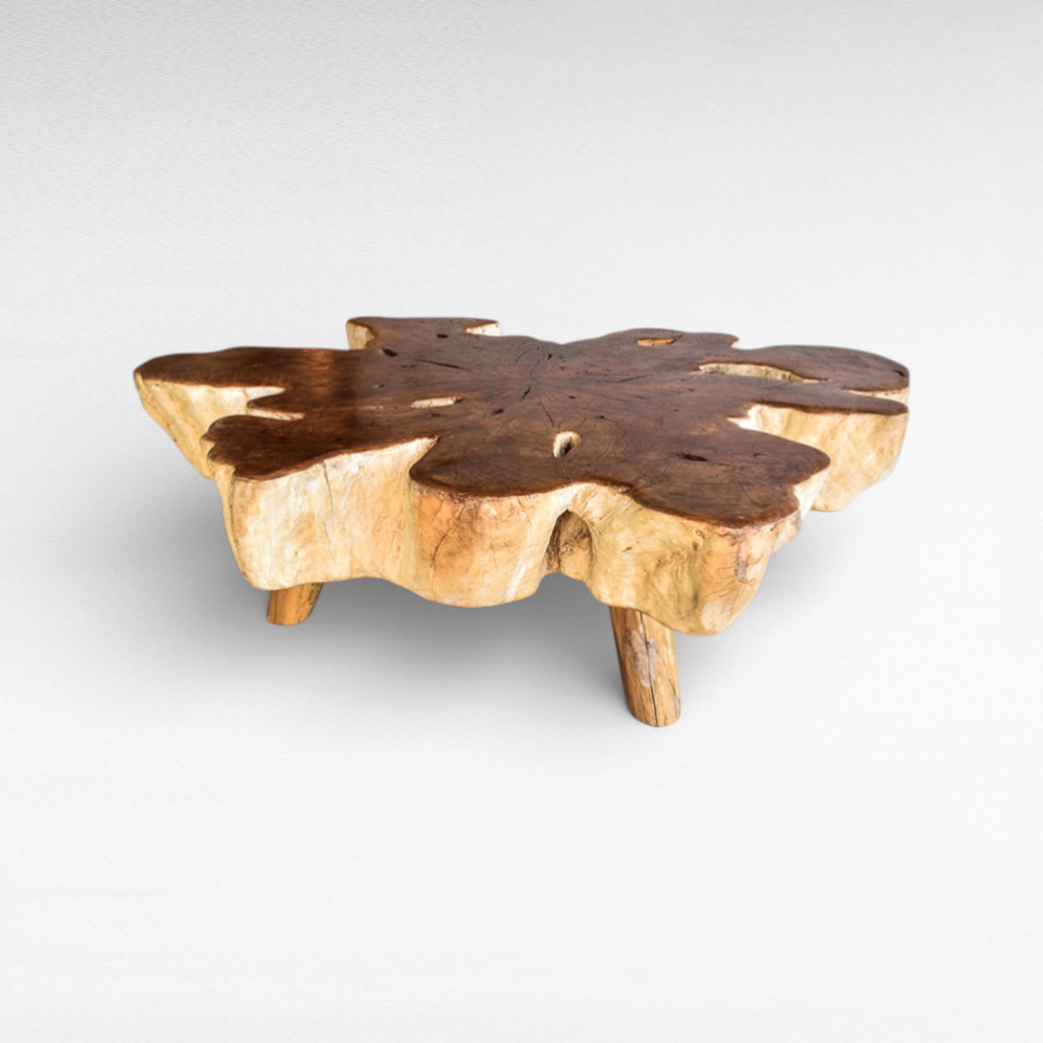 EUPHORIA LONGANA WOOD COFFEE TABLE W150  |D150  |H45 cm