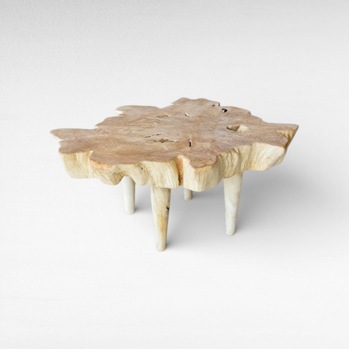 LYCHEE WOOD BLEACHED W105  |D85  |H45 cm