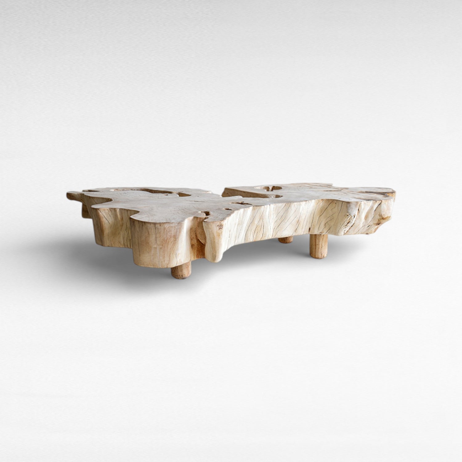 COFFEE TABLE MANGO WOOD BLEACH D210 |D160 |H45 CM
