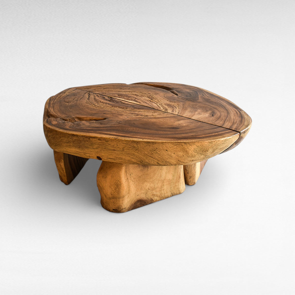 SUAR WOOD NATURAL W130  |D100  |H40 CM