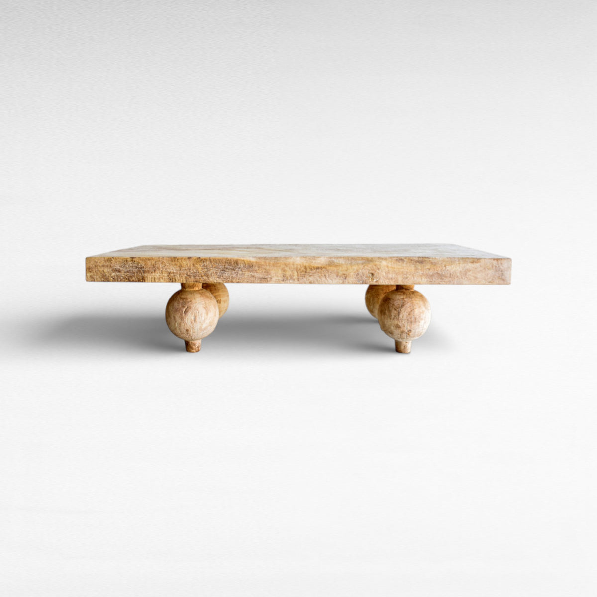 MANGO WOOD COFFEE TABLE DIRTY BLEACH W180  |D80  |H45 cm