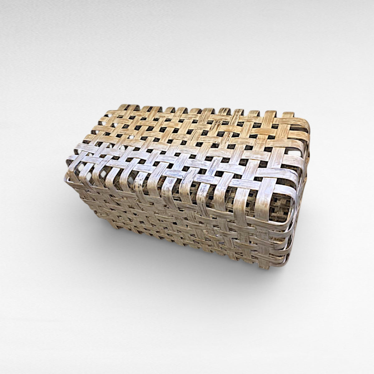 BAMBOO & IRON COFFEE TABLE WHITE W100 |D50 |H50