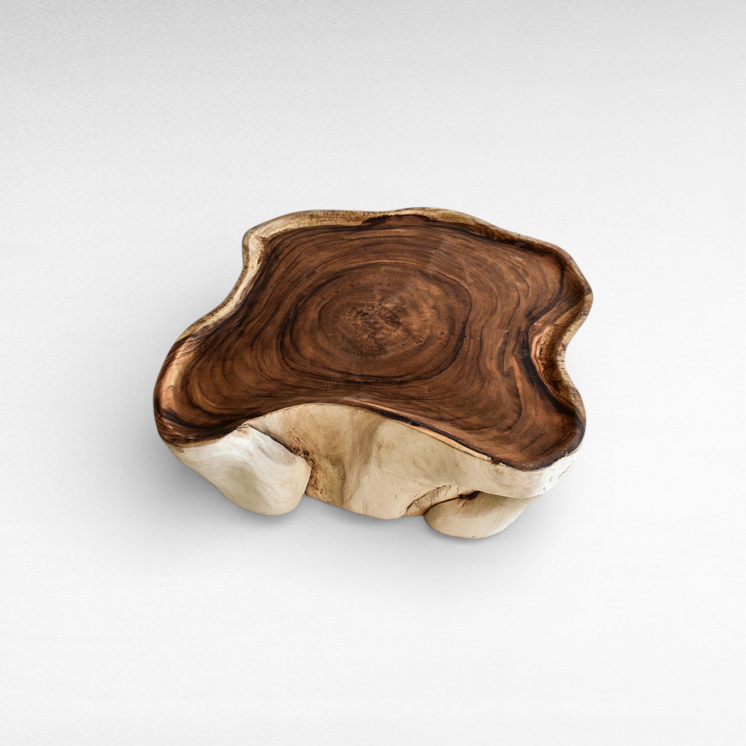 BLEACH & NATURAL SUAR WOOD COFFEE TABLE W105 |D90 |H45 cm