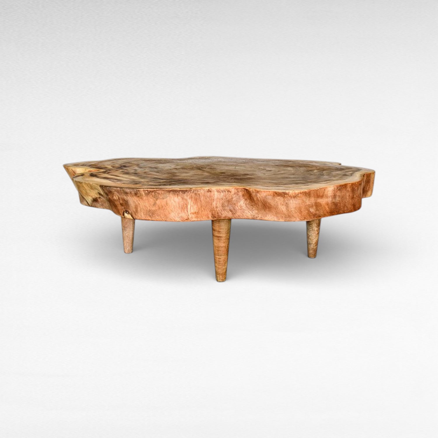 CARVED MANGO WOOD SIDE TABLE W45 |D45 |H55 CM