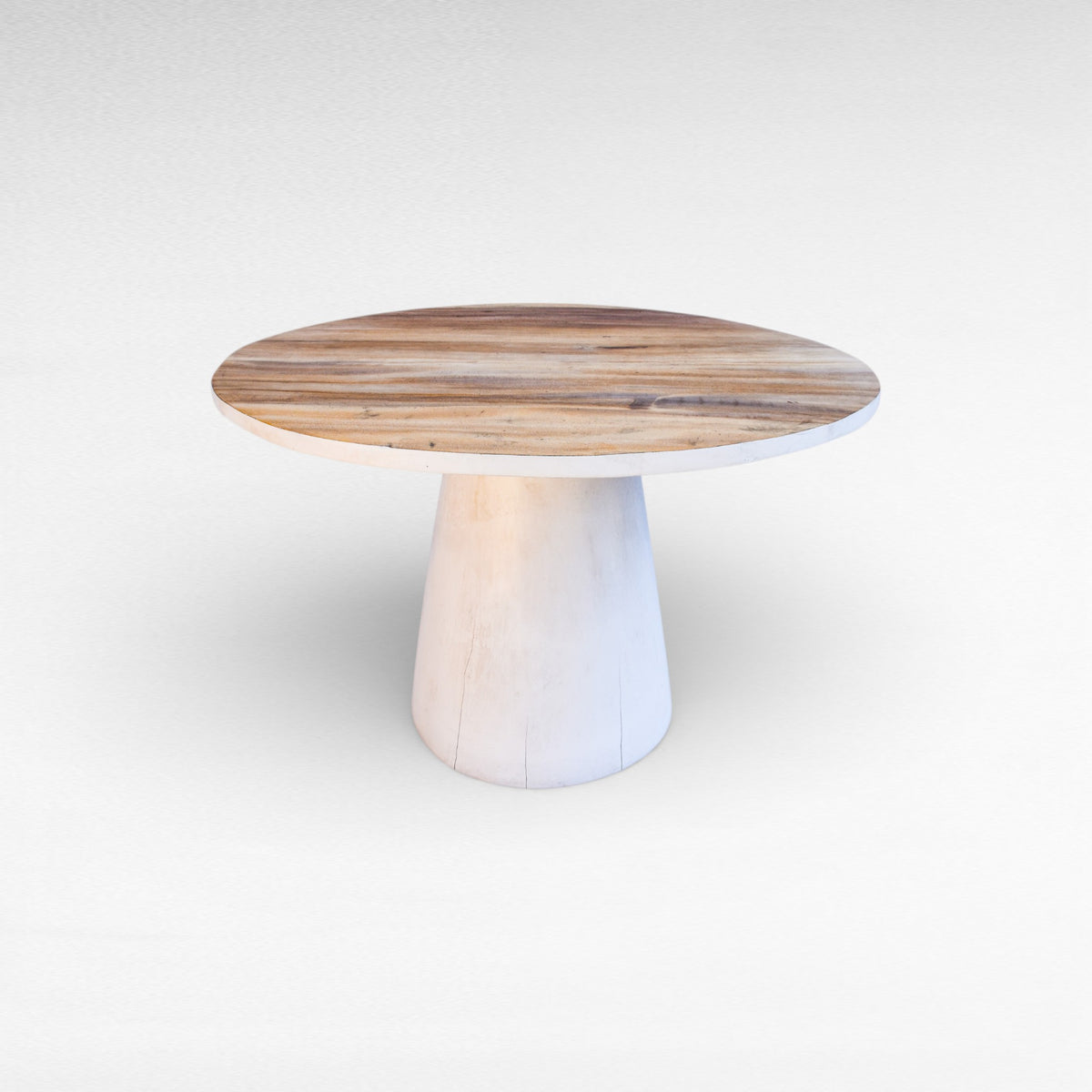 COFFEE TABLE SUAR WOOD WHITE & NATURAL W75 |D75 |H45 CM