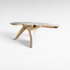 BLEACH MAHOGANY WOOD CONSOLE TABLE 210x50x84cm - Chora Mykonos