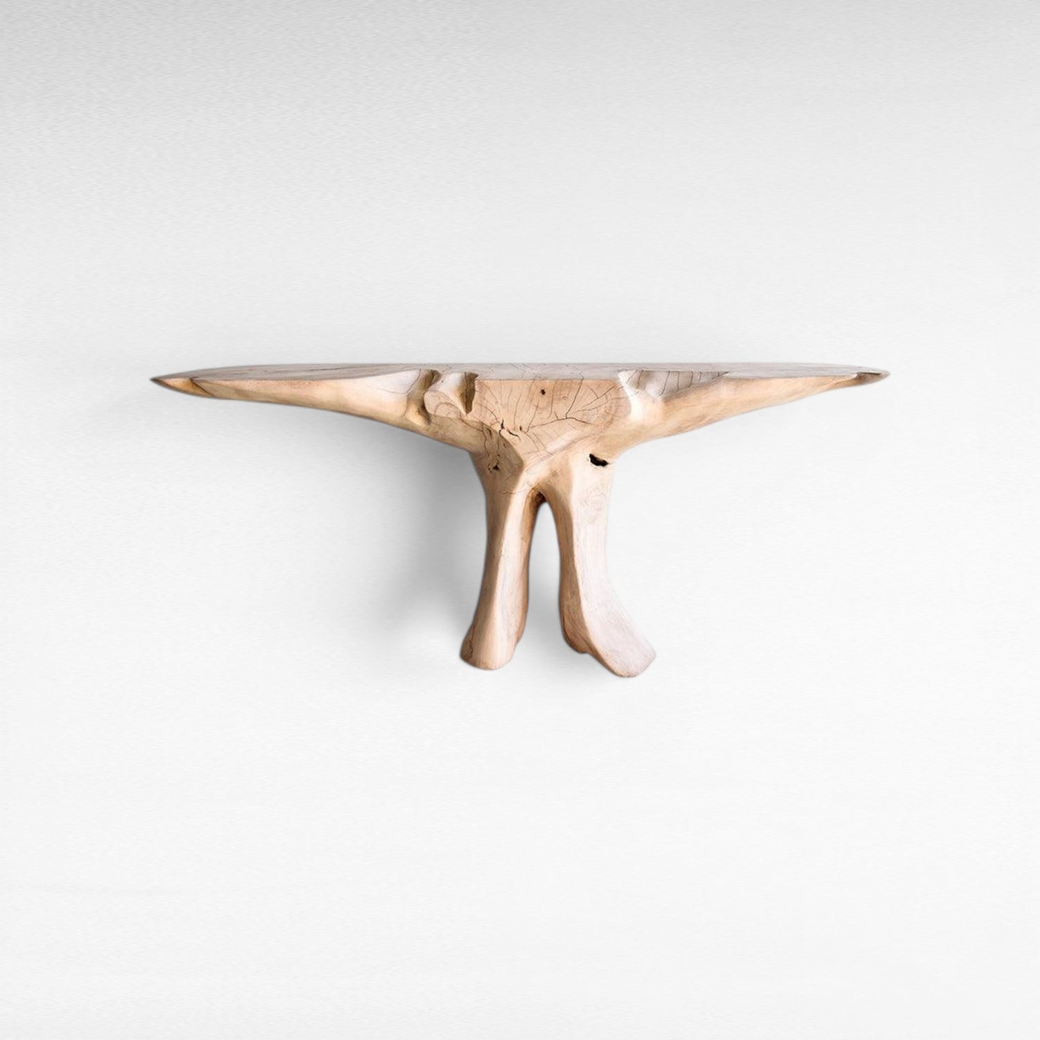 BLEACH MAHOGANY WOOD CONSOLE TABLE 200x50x85cm - Chora Mykonos