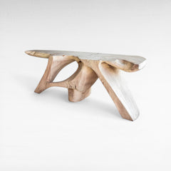 BLEACH MAHOGANY WOOD CONSOLE TABLE - Chora Mykonos
