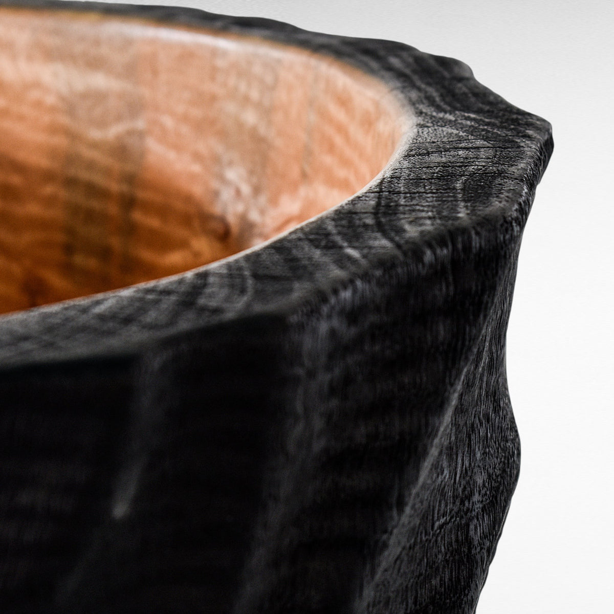 SUAR WOOD BLACK PLANTER W40 |D40 |H50 CM