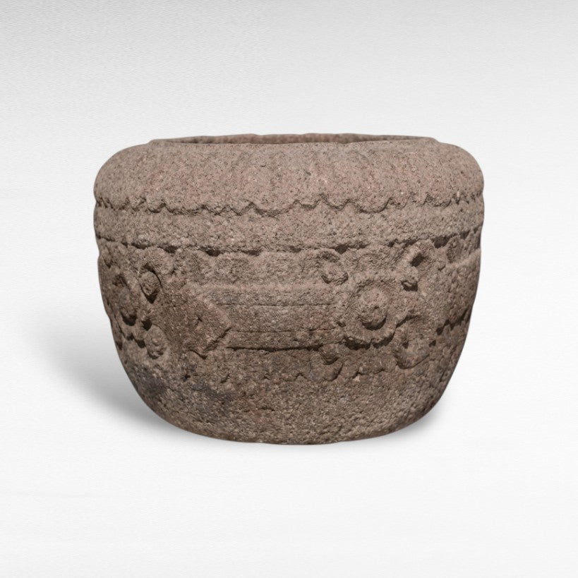 CEMENT CARVED PLANTER W90 |D90 |H70 CM