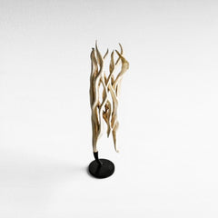 SCULPTURED WOOD BLEACHED DECO 40x35x145cm - Chora Mykonos