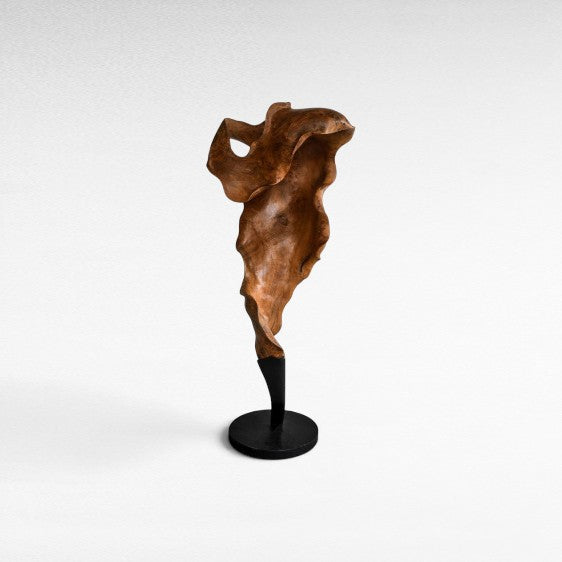 SCULPTURED WOOD NATURAL DECO 35x30x110cm - Chora Mykonos