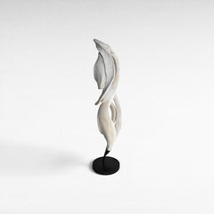 SCULPTURED WOOD BLEACHED DECO 35x30x155cm - Chora Mykonos