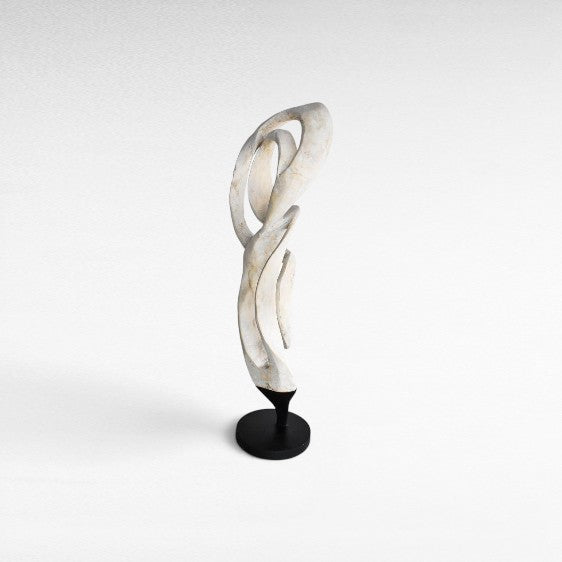 SCULPTURED WOOD BLEACHED DECO 35x30x155cm - Chora Mykonos