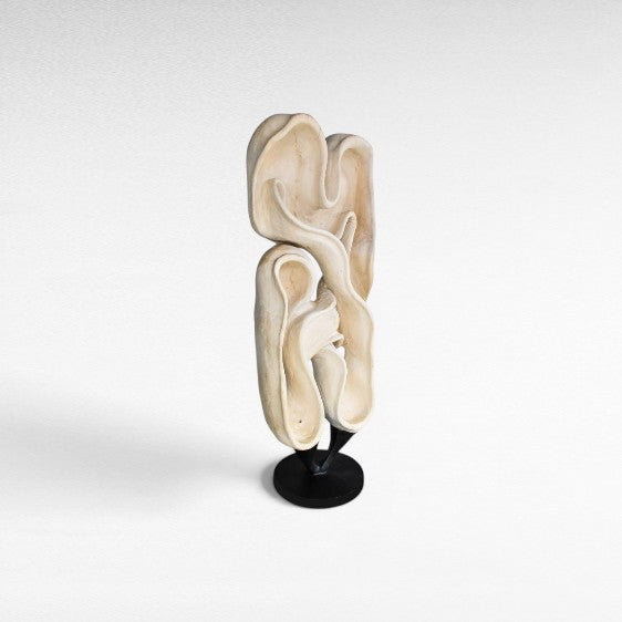 SCULPTURED WOOD BLEACHED DECO 70x30x175cm - Chora Mykonos
