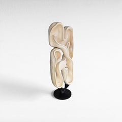 SCULPTURED WOOD BLEACHED DECO 70x30x175cm - Chora Mykonos