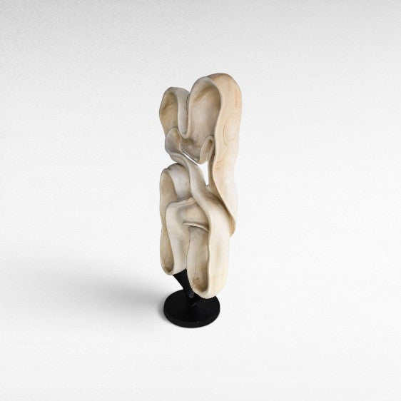 SCULPTURED WOOD BLEACHED DECO 70x30x175cm - Chora Mykonos