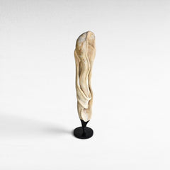 SCULPTURED WOOD BLEACHED DECO 35x35x175cm - Chora Mykonos