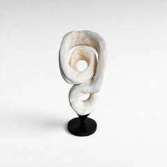 SCULPTURED WOOD BLEACHED DECO 55x40x130cm - Chora Mykonos