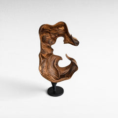 SCULPTURED TEAK WOOD NATURAL - Chora Mykonos