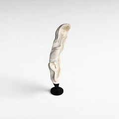 SCULPTURED WOOD BLEACHED DECO 35x35x150cm - Chora Mykonos