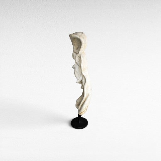 SCULPTURED WOOD BLEACHED DECO 35x35x150cm - Chora Mykonos