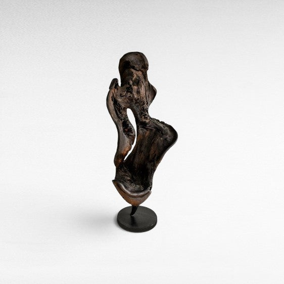 SCULPTURED WOOD BURNED NATURAL DECO 75x45x190cm - Chora Mykonos