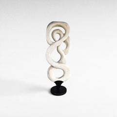 SCULPTURED WOOD BLEACHED DECO 64x40x175cm - Chora Mykonos