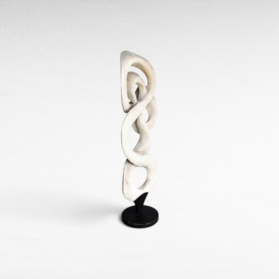 SCULPTURED WOOD BLEACHED DECO 64x40x175cm - Chora Mykonos
