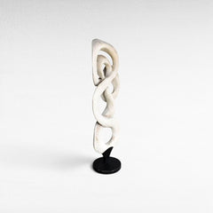 SCULPTURED WOOD BLEACHED DECO 64x40x175cm - Chora Mykonos